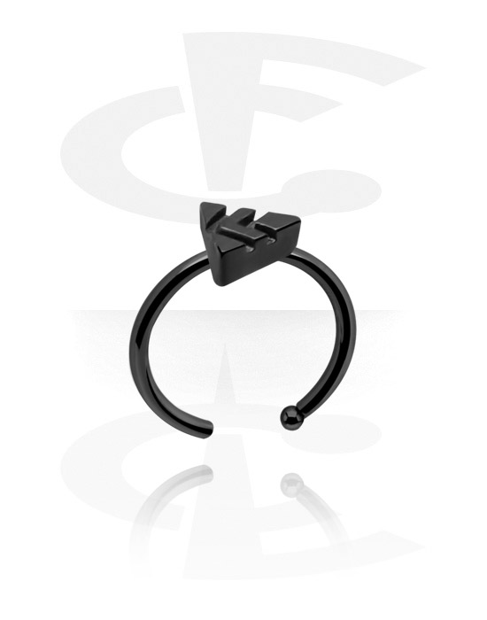 Orr-ékszerek és Septum-ok, Black Nose Ring, Surgical Steel 316L