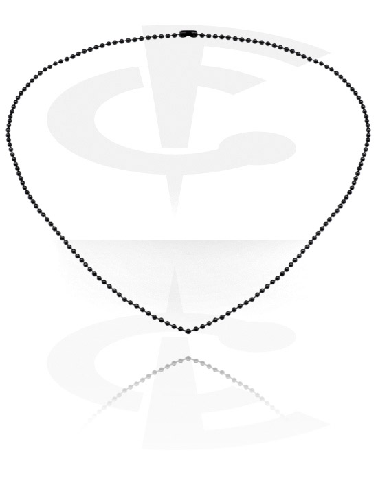 Naszyjniki, Surgical Steel Basic Necklace z black color, Stal chirurgiczna 316L