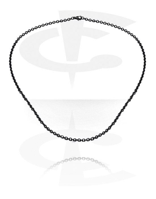 Naszyjniki, Black Necklace, Surgical Steel 316L