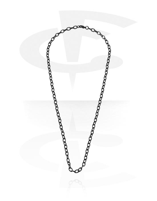 Halskæder, Basic halskæde i kirurgisk stål med black color, Kirurgisk stål 316L