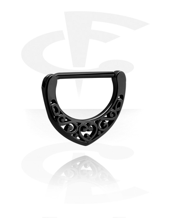 Nipple Piercings, Black Nipple Clicker, Surgical Steel 316L