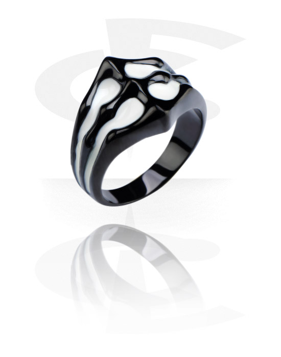 Ringe, Black Steel Cast Ring, Kirurgisk stål 316L