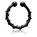 Faux piercings, Faux septum noir, Acier chirurgical 316L