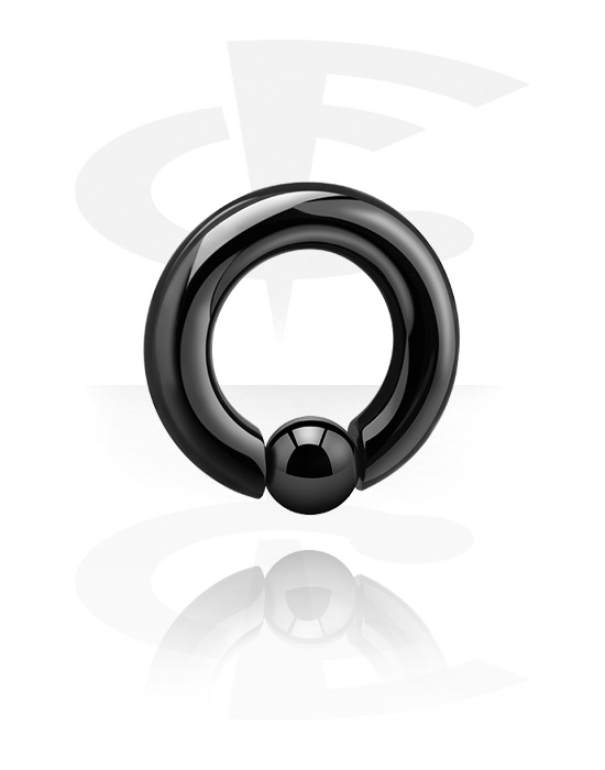 Ball closure ring (titanium, black, shiny finish) (Titanium) The World's