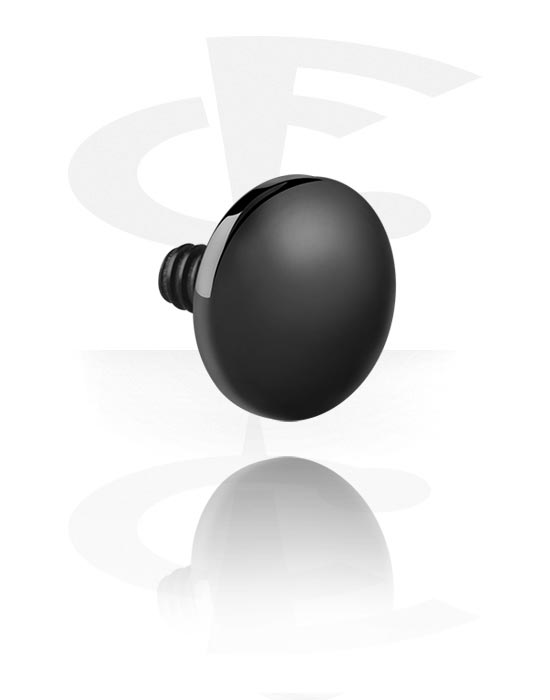 Bolas, barras & mais, Acessório para barras com rosca interna de 1,6 mm (titânio, preto), Titânio