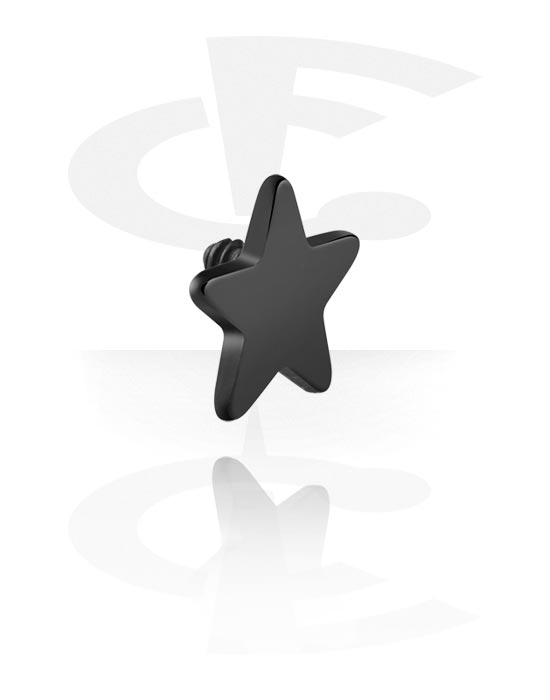 Palloja, nappeja ynnä muuta, Lisäosa 1,2 mm sisäkierrepuikoille kanssa tähtidesign, Titaani