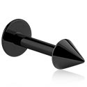 Labreti, Labret (titan, črn, sijoč zaključek) s/z stožec, Titan ASTM F136