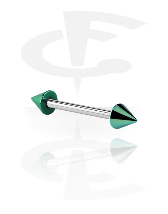 Barbells, Barbell with anodised cone, Surgical Steel 316L