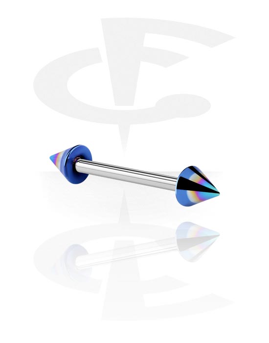 Barbells, Barbell with anodised cone, Surgical Steel 316L