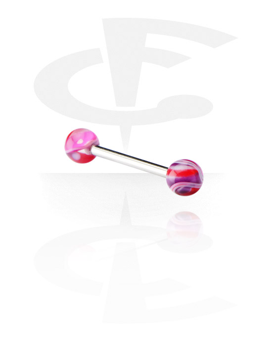 Barbells, Barbell with Jawbreaker Balls, Surgical Steel 316L, Acryl