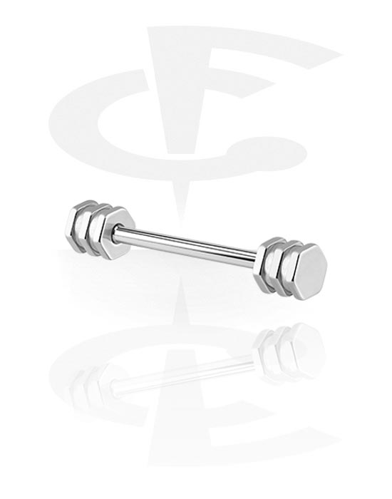 Barbeller, Barbell with Bolts, Surgical Steel 316L