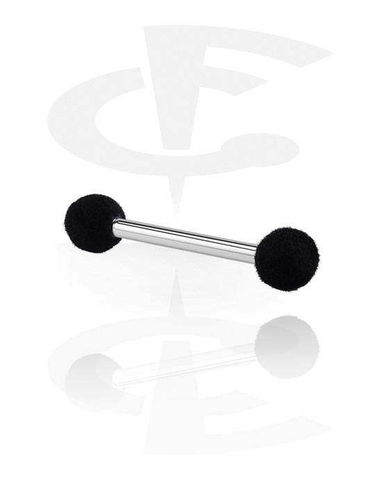 Barbells, Barbell with Velvet Ball, Surgical Steel 316L