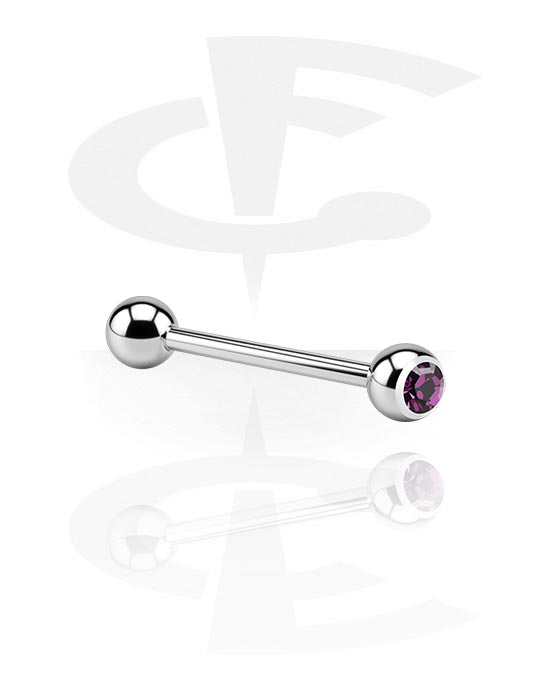 Barbells, Barbell with Jeweled Balls, Surgical Steel 316L