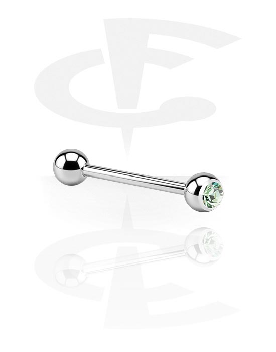 Barbells, Barbell with Jeweled Balls, Surgical Steel 316L