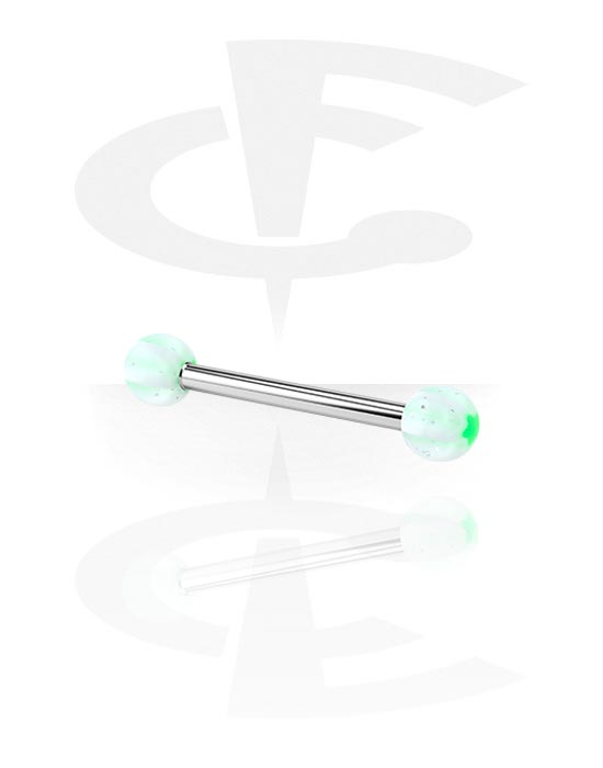 Sztangi, Barbell with "Murano"-Balls, Surgical Steel 316L, Acryl