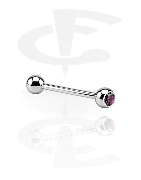 Barbells, Barbell with Jewelled Ball, Surgical Steel 316L