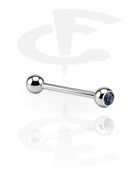 Barbells, Barbell with Jeweled Ball, Surgical Steel 316L