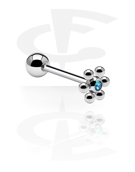 Činky, Barbell with Attachment, Surgical Steel 316L