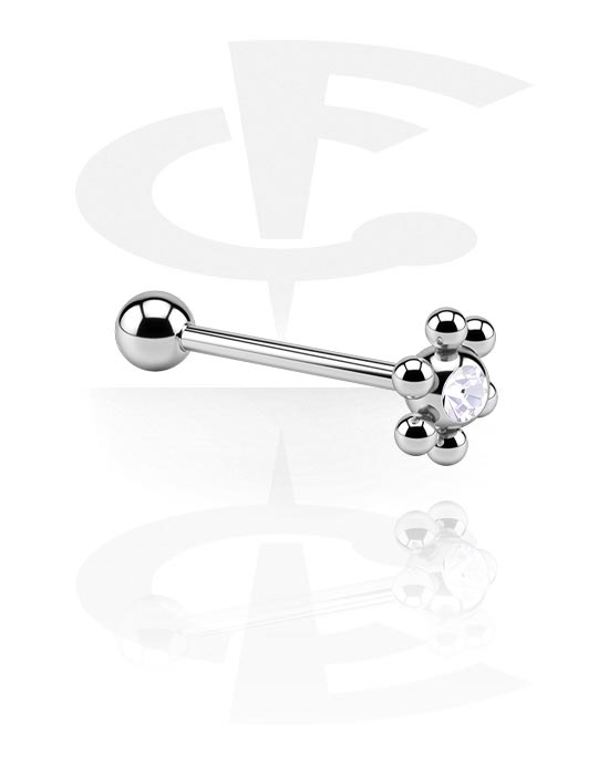 Činky, Barbell with Attachment, Surgical Steel 316L