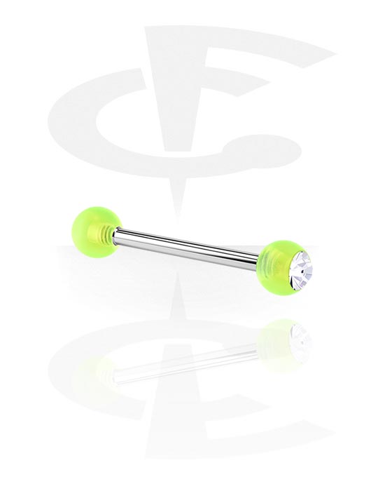 Barbells, Jewelled Barbell, Surgical Steel 316L, Acryl