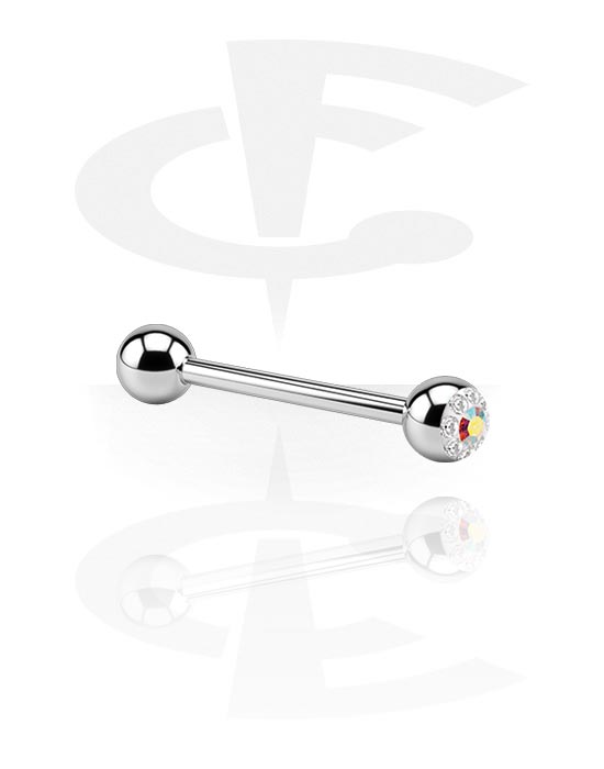 Barbells, Barbell with Glitzy Ball, Surgical Steel 316L