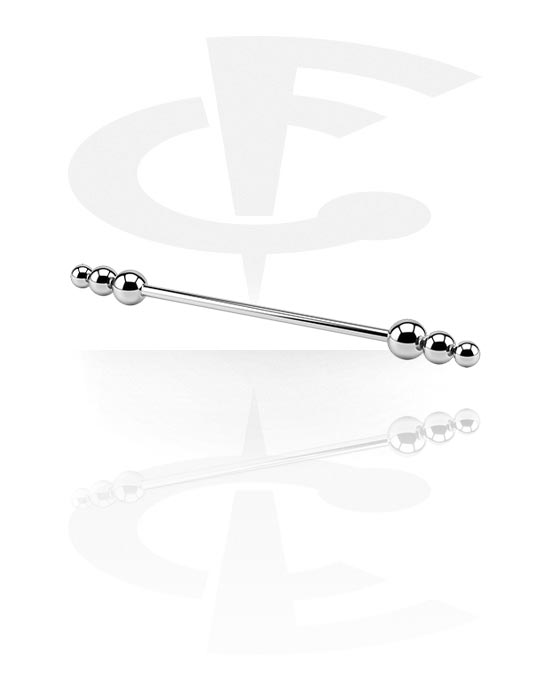 Barbells, Barbell with pyramids, Surgical Steel 316L