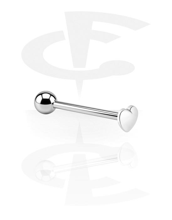 Barbells, Barbell with heart attachment, Surgical Steel 316L