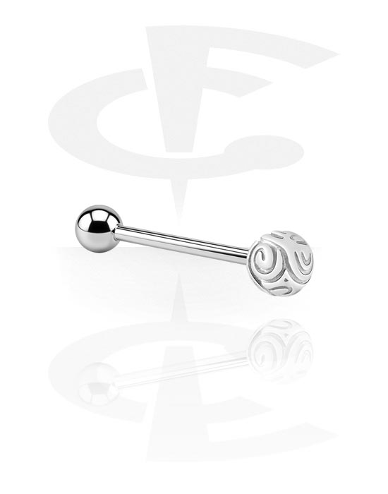 Barbellek, Barbell with Steel Cast Attachment, Surgical Steel 316L