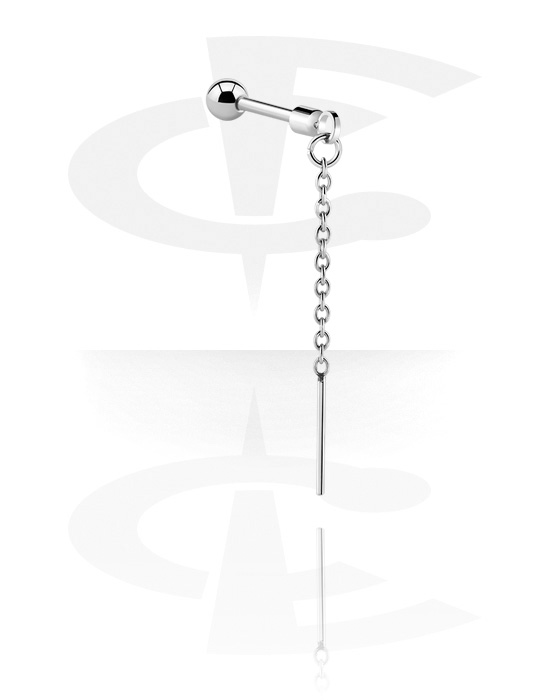 Barbells, Barbell with chain, Surgical Steel 316L