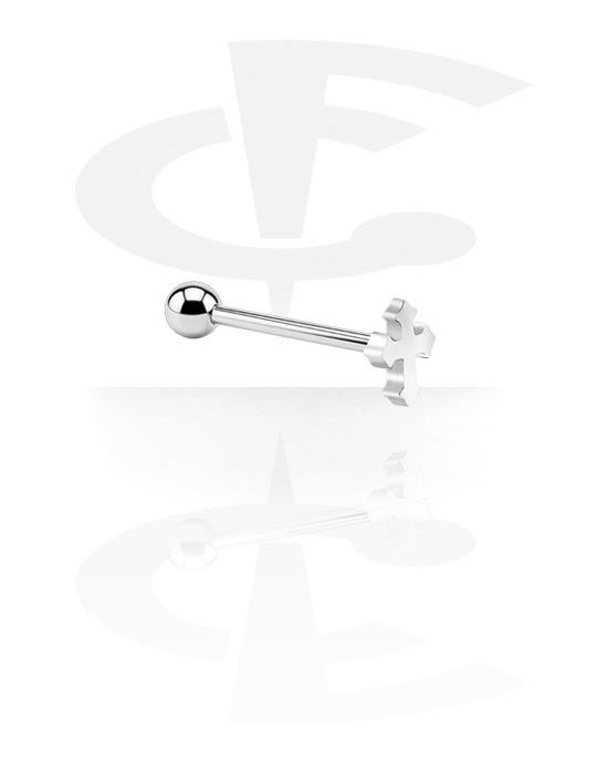 Barbells, Barbell with cross design, Surgical Steel 316L