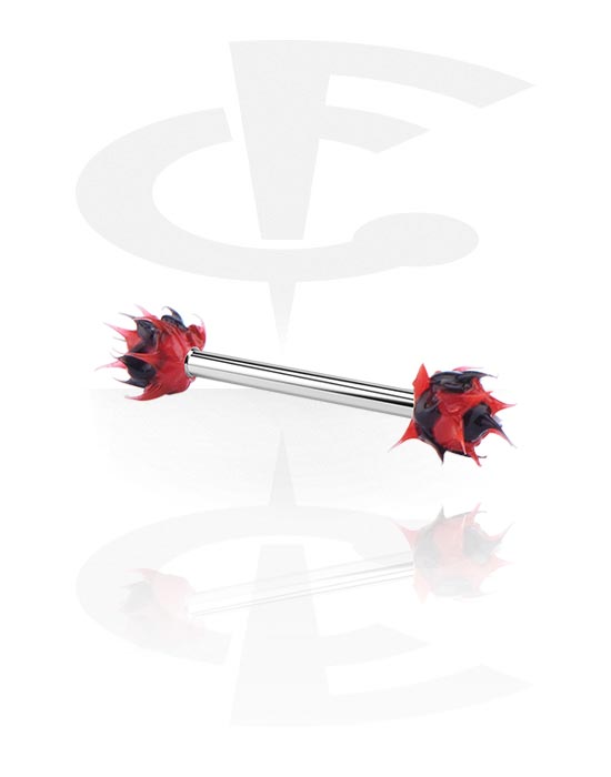 Barbells, Barbell with Spikey ball, Surgical Steel 316L, Silicone