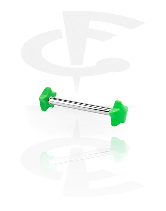 Barbells, Barbell with star attachment, Surgical Steel 316L, Acrylic