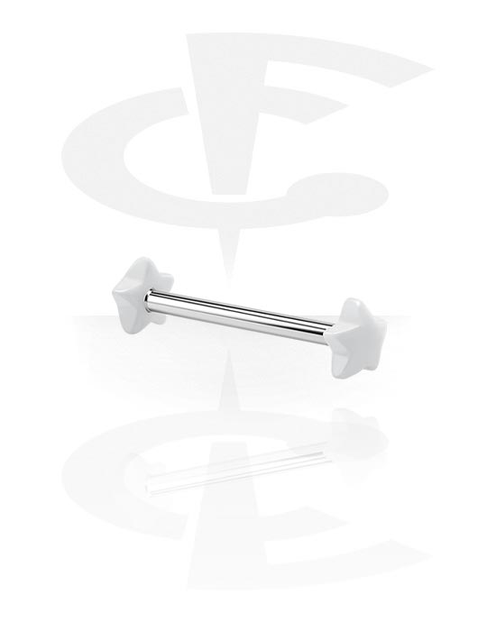Barbells, Barbell with star attachment, Surgical Steel 316L, Acrylic