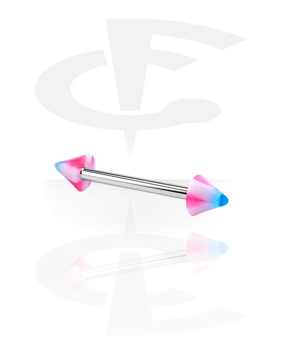 Barbells, Barbell with cones, Surgical Steel 316L, Acrylic
