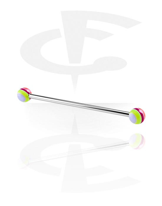 Sztangi, Barbell with Layer Balls, Surgical Steel 316L, Acryl