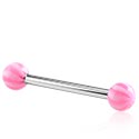 Barbells, Barbell com Torcedor de Bolas, Aço cirúrgico 316L, Acrílico