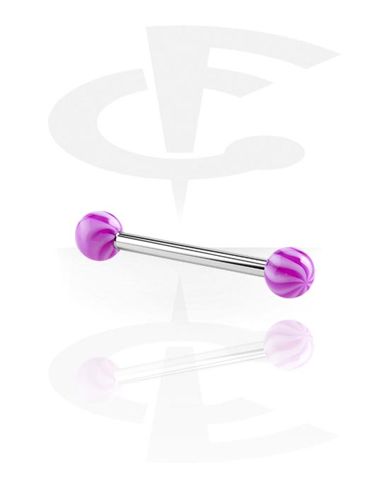 Barbells, Barbell with Twister Balls, Surgical Steel 316L, Acrylic