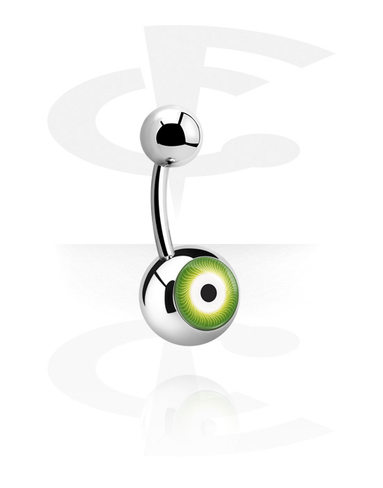 Curved Barbells, Banana with Eye Ball, Surgical Steel 316L