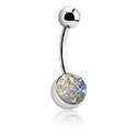 Curved Barbells, Navelring (chirurgisch staal, zilver, glanzende afwerking), Chirurgisch staal 316L