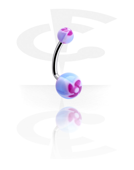AWAKEN Piercing Ombelico In Acciaio Chirurgico 316L Con Cristallo – Lunghezza 10 Mm, Ipoallergenico E Leggero