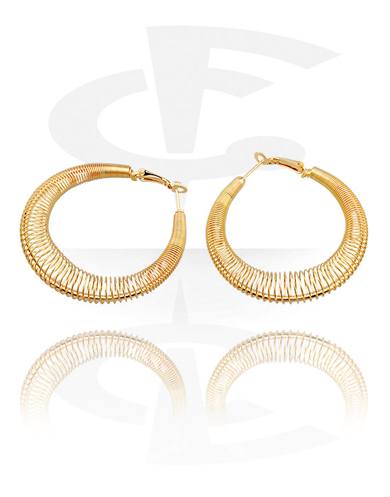 Fülbevalók, csapok és pajzsok, Earrings<br/>[Surgical Steel 316L], Gold Plated