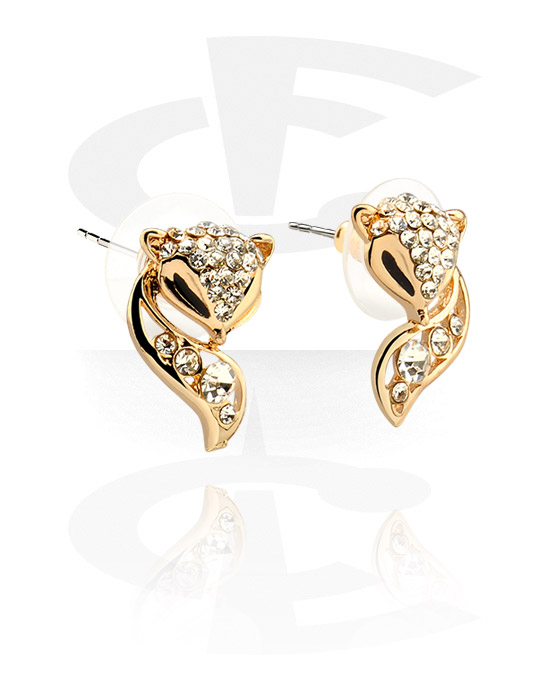 Earrings, Studs & Shields, Ear Studs, Plated Brass, Gold Plated Brass