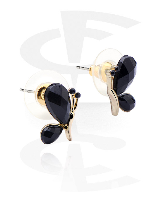 Earrings, Studs & Shields, Ear Studs, Gold Plated Brass