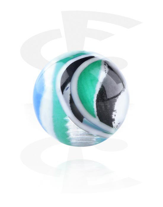 Kulor, stavar & mer, Ball for threaded pins (acrylic, various colours), Akryl