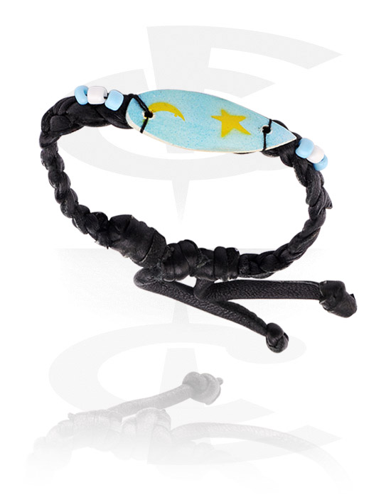 Bracelets, Fashion Bracelet with Surf Design, Leather, Wood