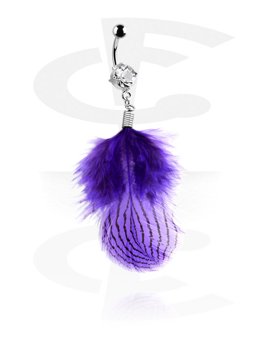 Banany, Fashion Feather Banana, Surgical Steel 316L