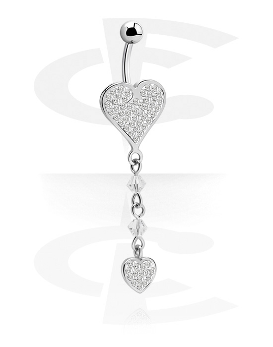 Piercing Nombril Banane En Acier Chirurgical – Double étoile Zirconium – Neuf Avec étiquettes