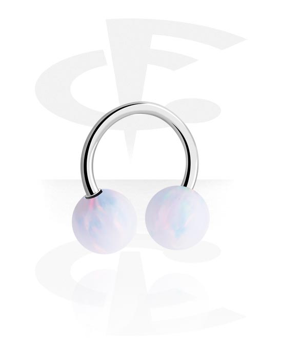 Circular Barbells, Circular barbell, Kirurgiskt stål 316L, Syntetisk opal