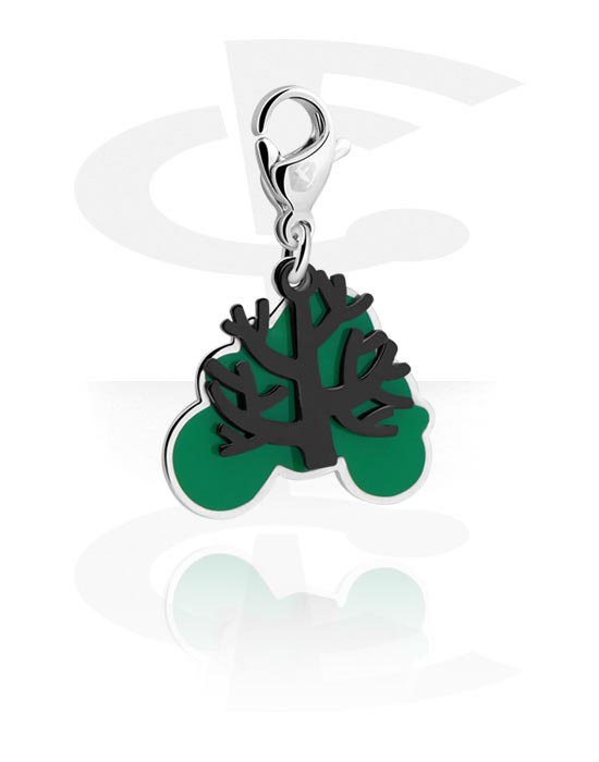 Charms, Charm for Charm Bracelet with tree design, Surgical Steel 316L ,  Plated Brass