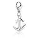 Charm Armband, Berlock för berlockarmband med ankare, Kirurgiskt stål 316L, Överdragen mässing